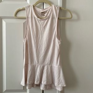 H&M Pink peplum tank size 6